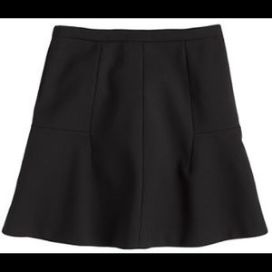 J Crew Fluted Black Skirt